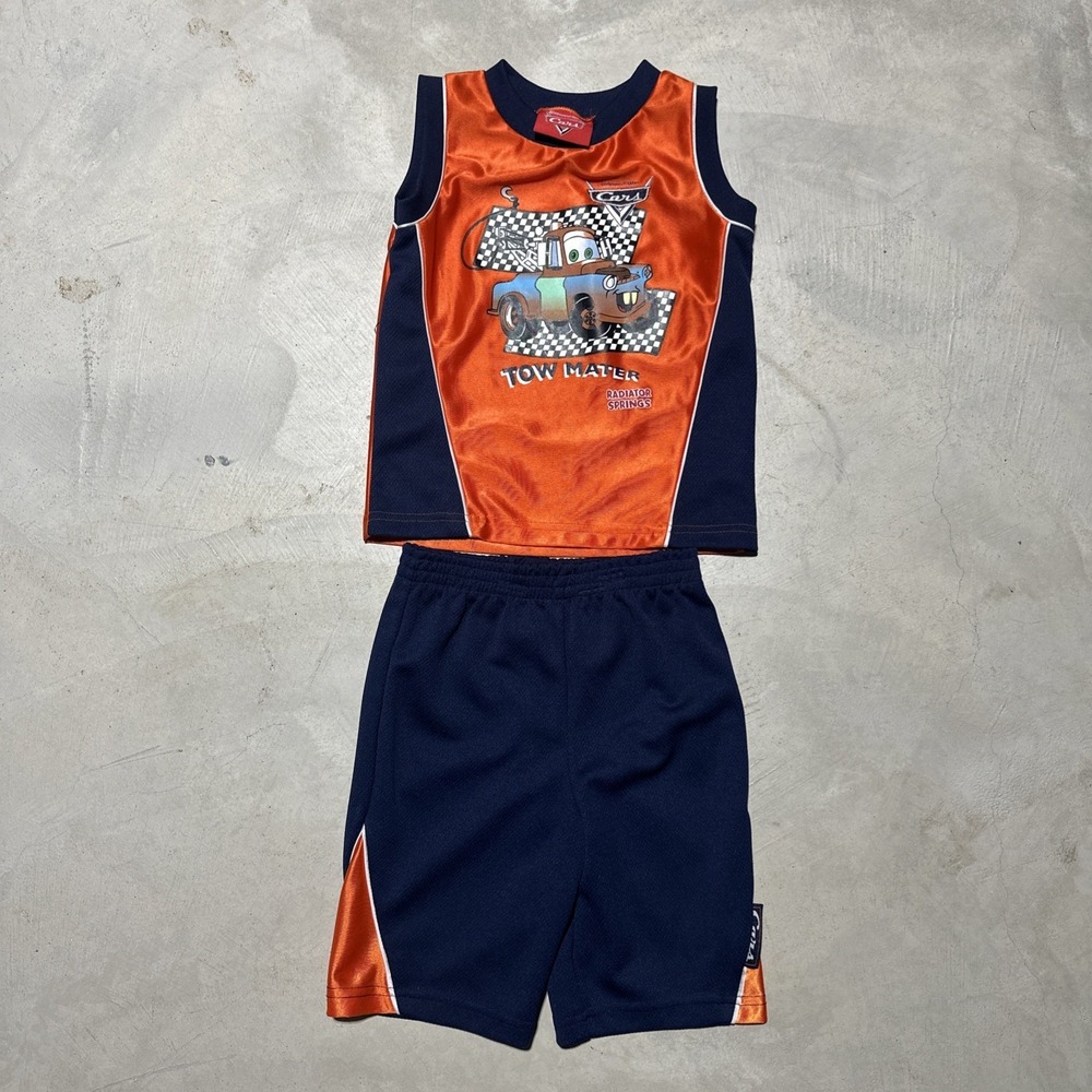 Vintage Disney Pixar Cars Set Radiator Springs Graphic Mater Tank Top Size 4